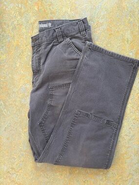 Carhartt distressed Relaxed Fit Dark Gray Work Pants